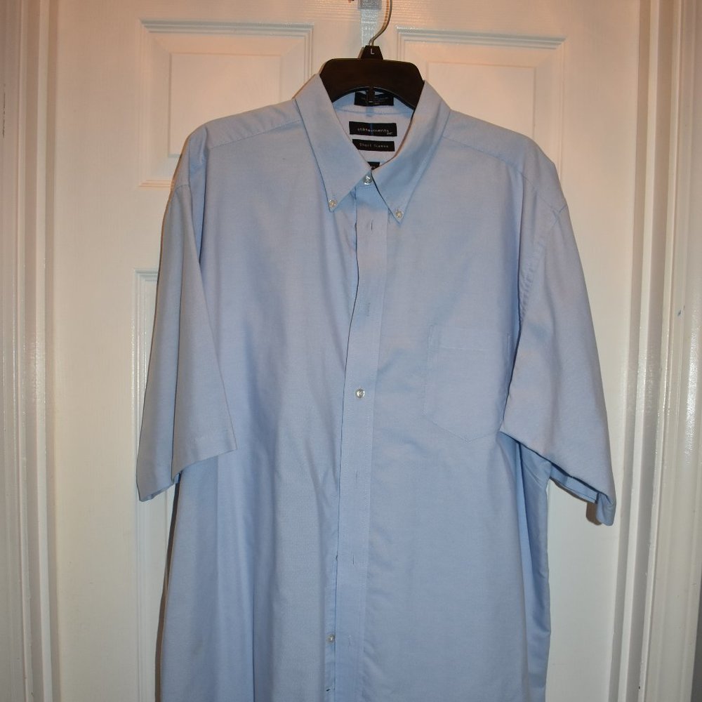 Men's Short sleeve Oxford Shirt, 18 1/2 neck